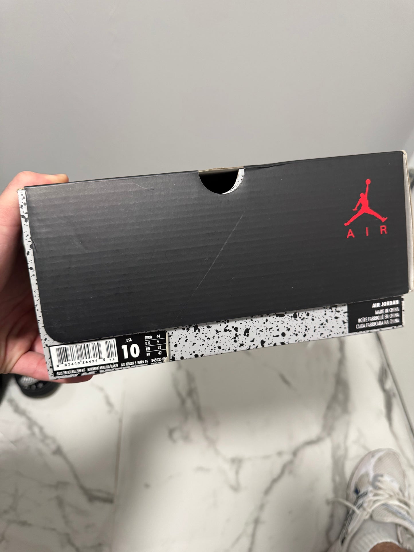 Size 10 | Jordan 5 Metallic With Box | Pre-Owned