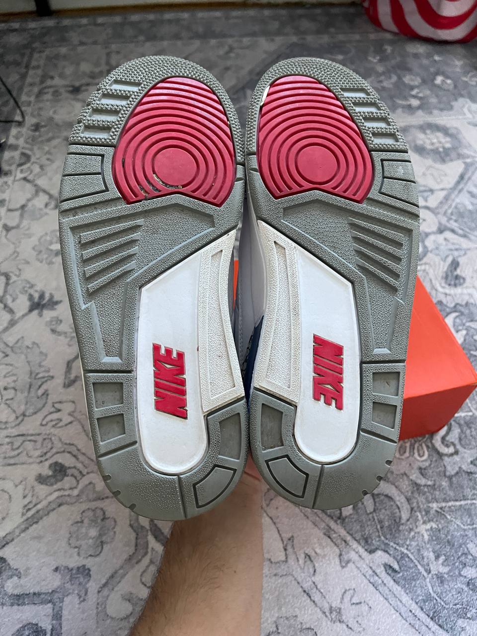 Size 8.5 | Jordan 3 True Blue No Box | Pre-Owned