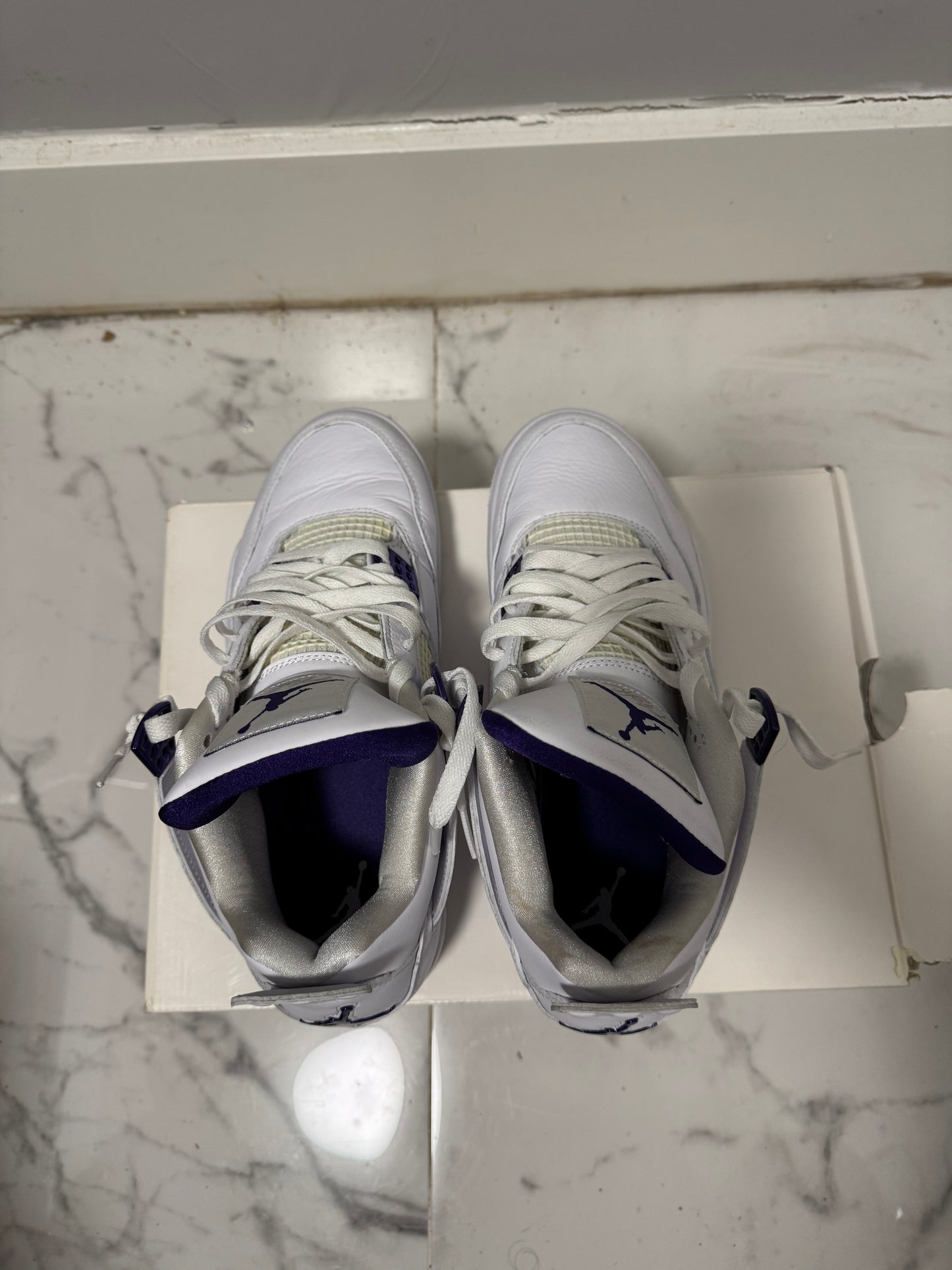 Size 9.5 | Jordan 4 Metallic Purple With Box | Pre-Owned