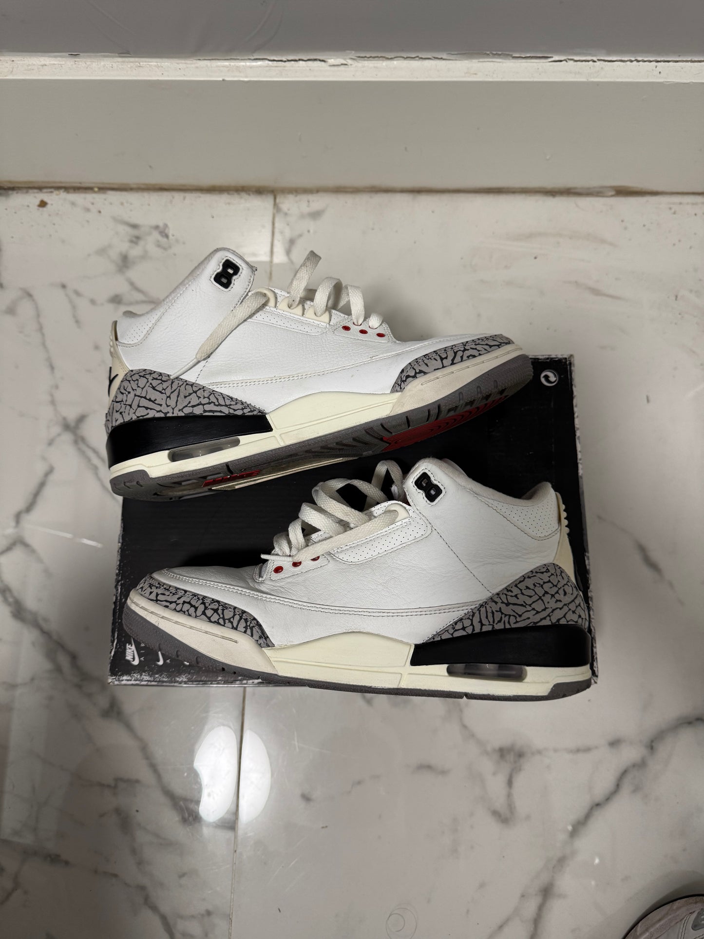 Size 9 | Jordan 3 White Cement Reimagined With Box | Pre-Owned