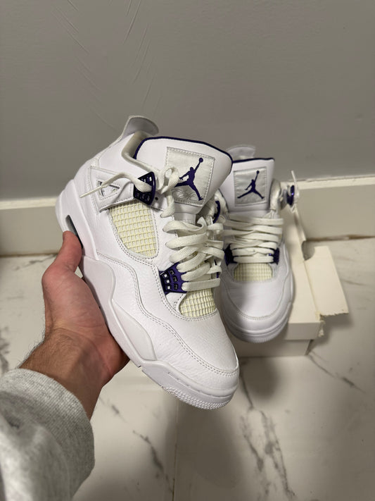 Size 9.5 | Jordan 4 Metallic Purple With Box | Pre-Owned