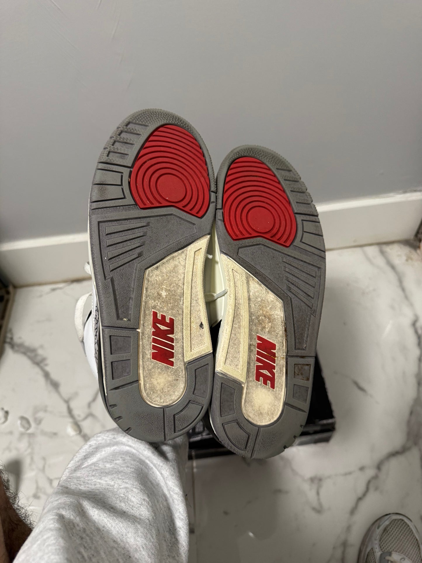 Size 9 | Jordan 3 White Cement Reimagined With Box | Pre-Owned