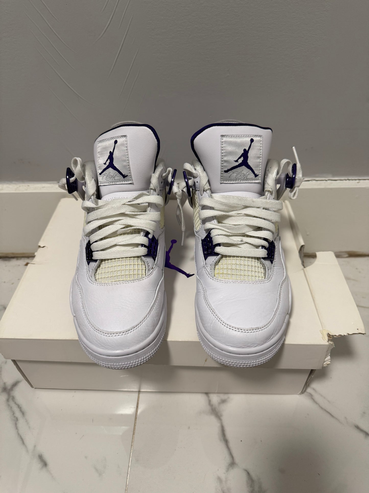 Size 9.5 | Jordan 4 Metallic Purple With Box | Pre-Owned