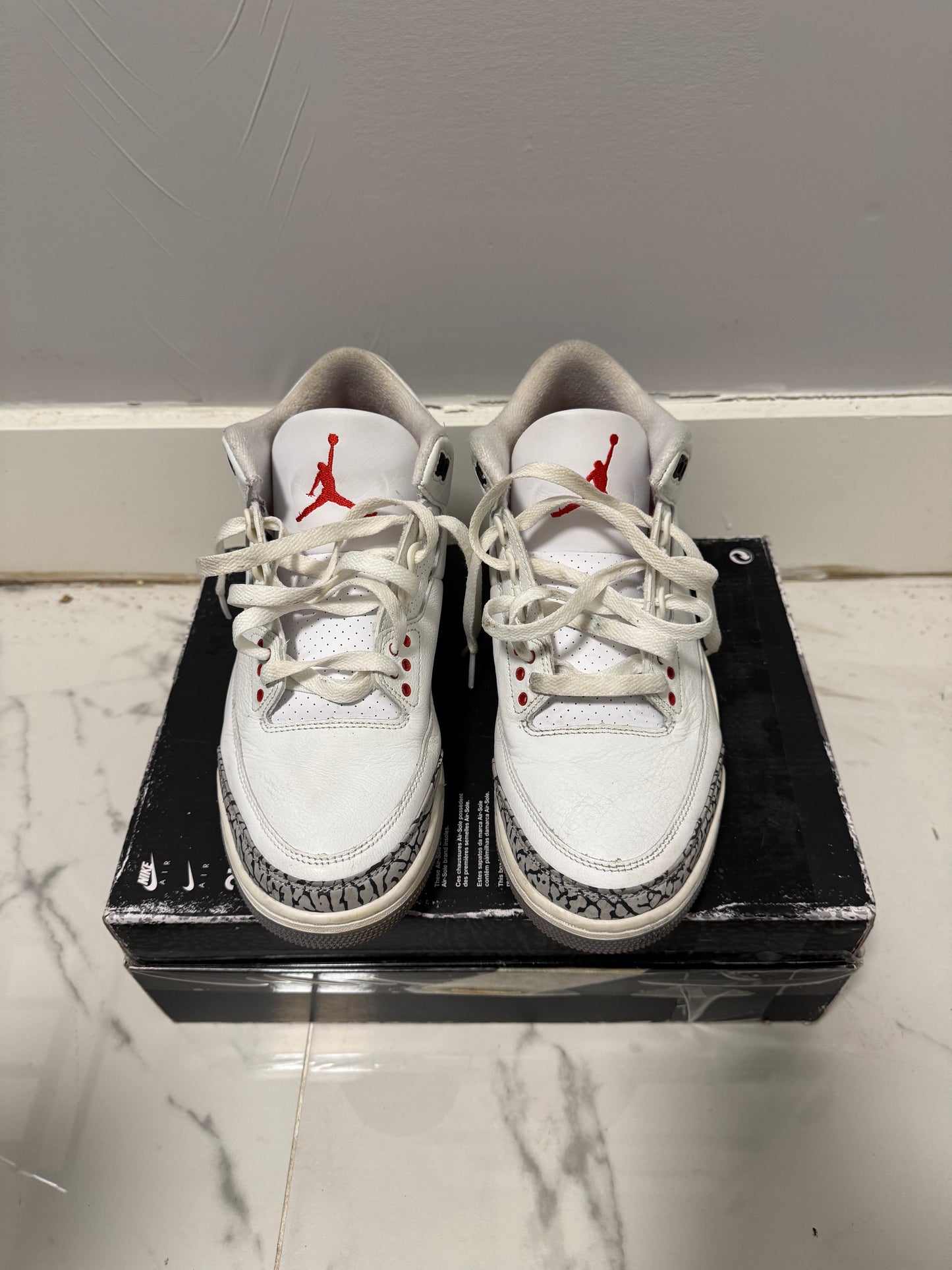Size 9 | Jordan 3 White Cement Reimagined With Box | Pre-Owned