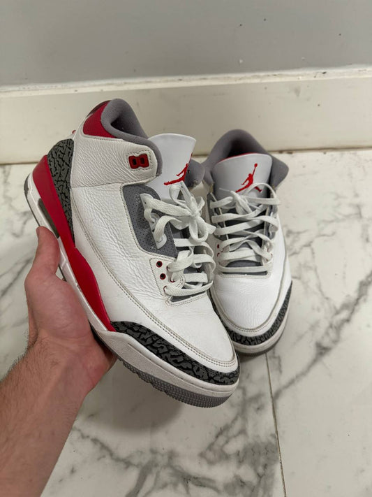 Size 12 | Jordan 3 Fire Red No Box | Pre-Owned