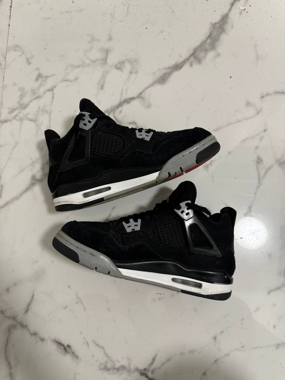 Size 6y | Jordan 4 Black Canvas No Box | Pre-Owned