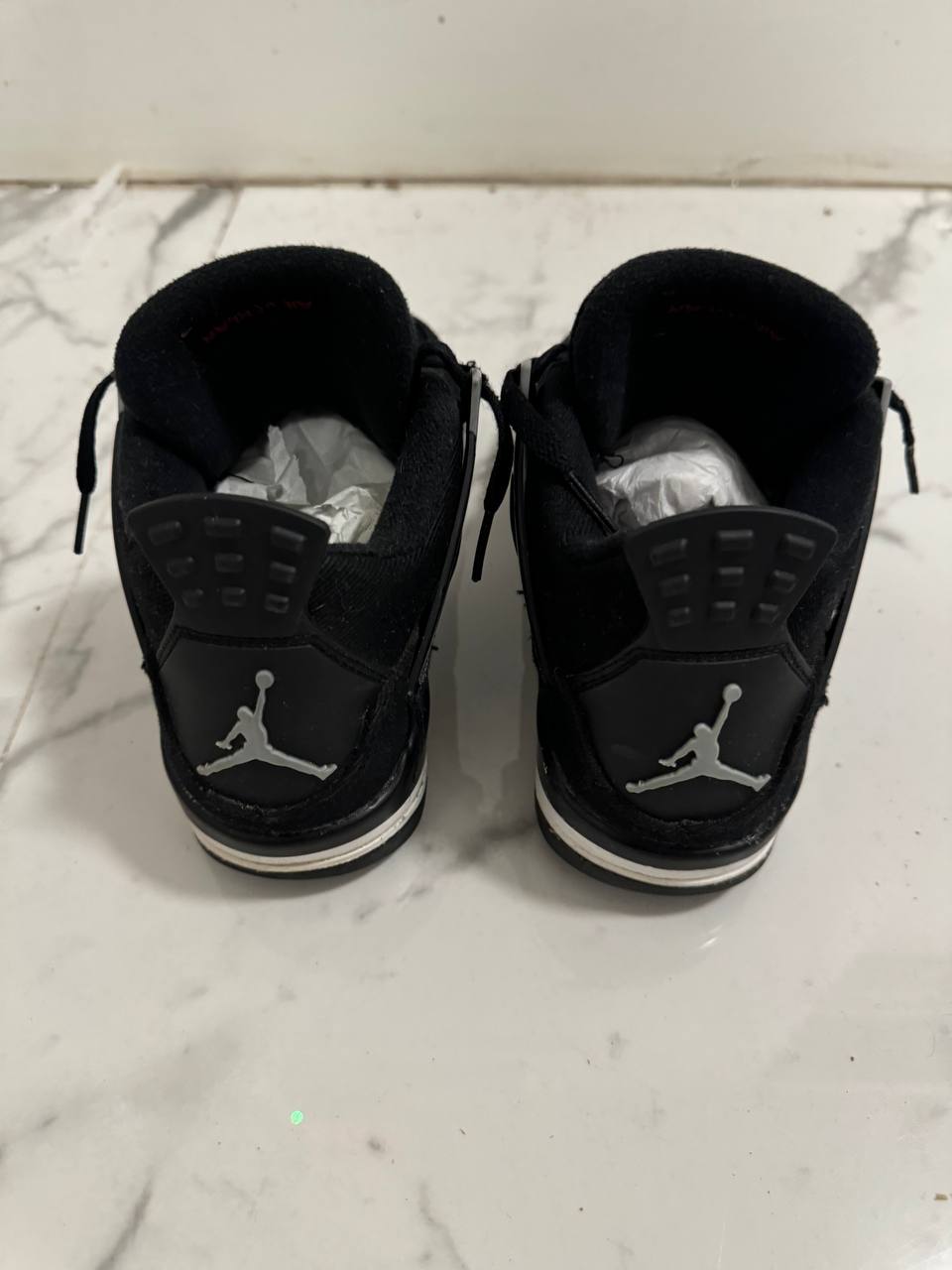 Size 6y | Jordan 4 Black Canvas No Box | Pre-Owned