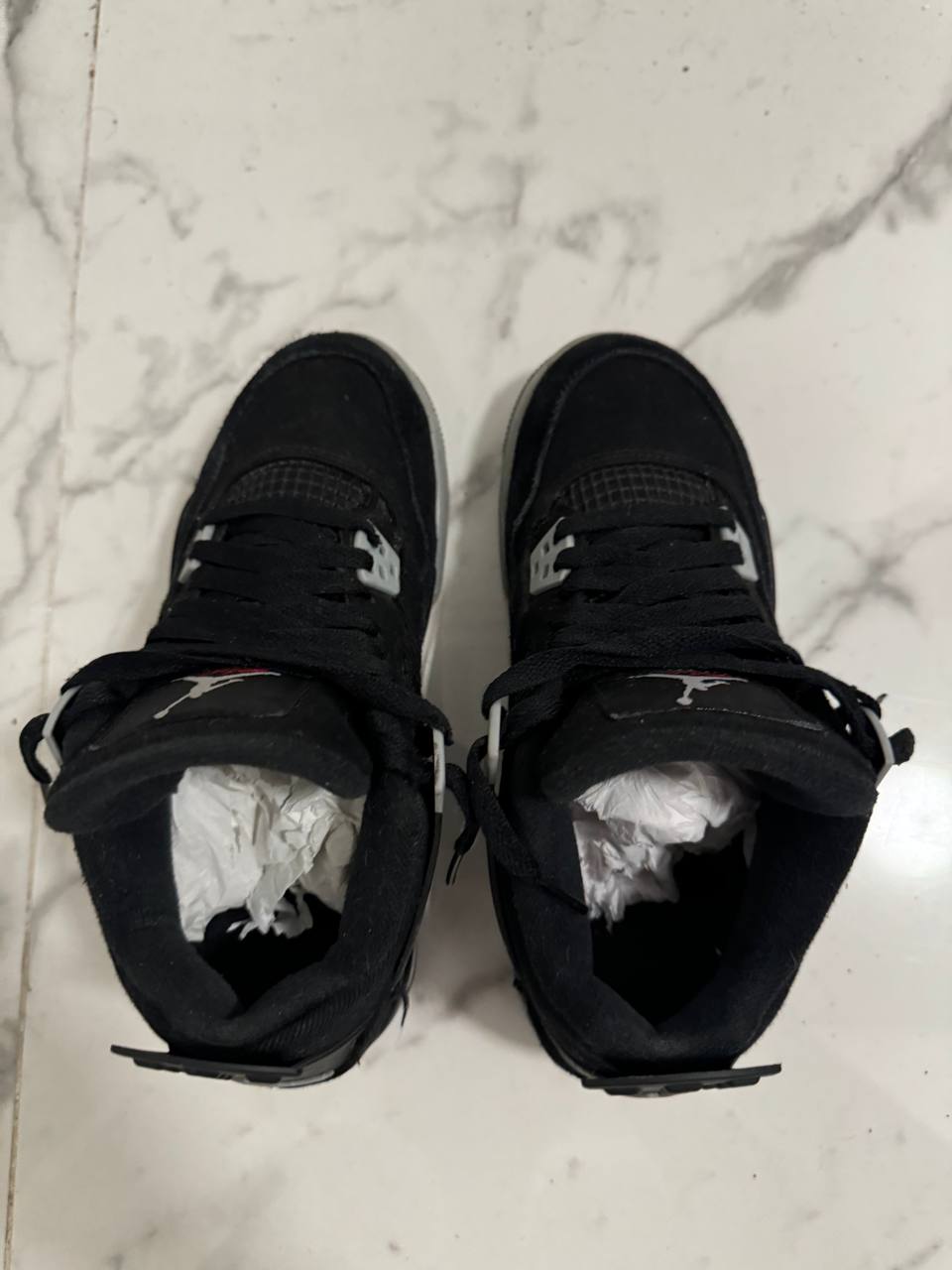 Size 6y | Jordan 4 Black Canvas No Box | Pre-Owned