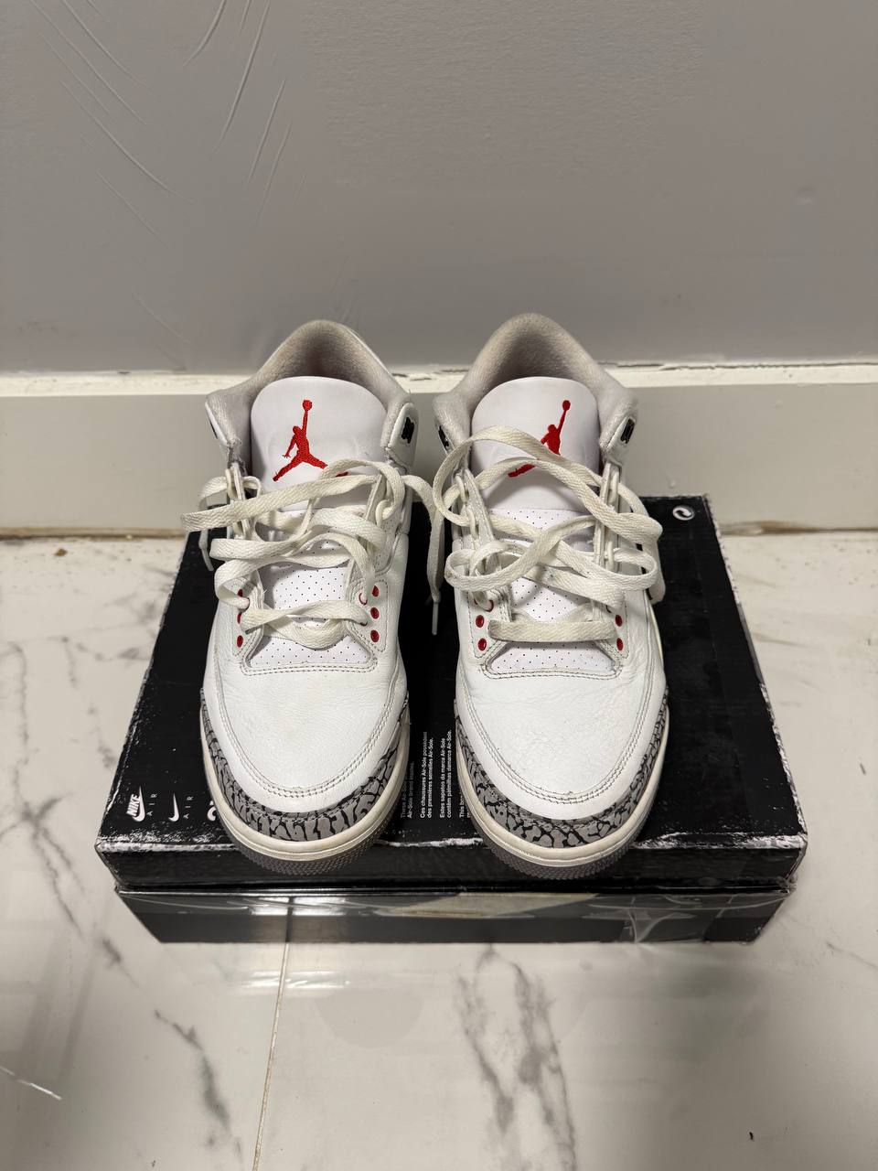 Size 9 | Jordan 3 Reimagined White Cement With Box | Pre-Owned