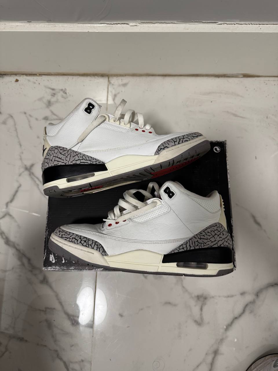 Size 9 | Jordan 3 Reimagined White Cement With Box | Pre-Owned
